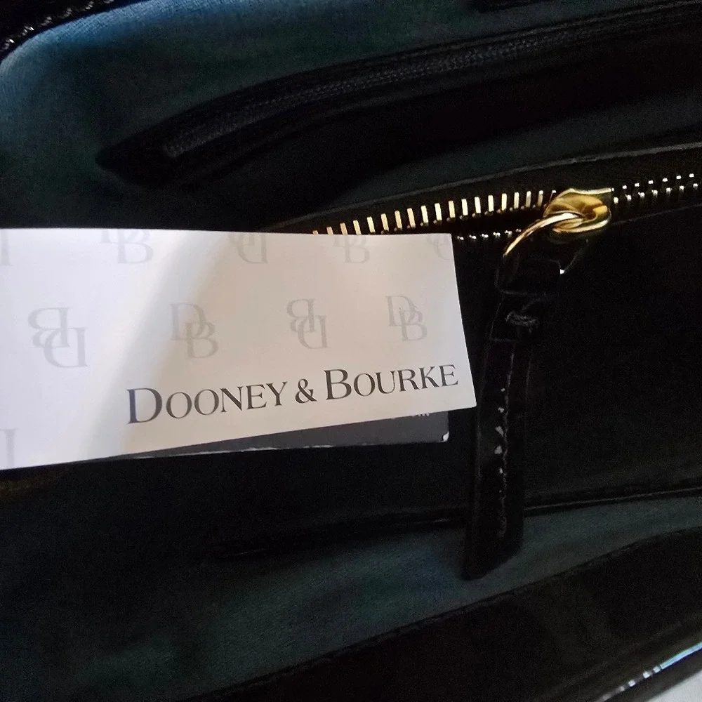 Dooney & Bourke Black Patent Leather Shoulder Bag + Dust‎ Bag